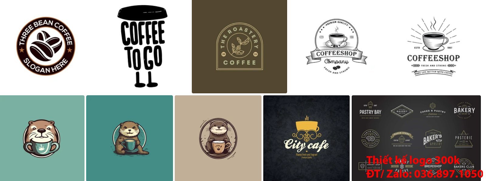 Công ty chuyên tạo logo cà phê cafe coffee sang trọng khác biệt tại Hà Nội