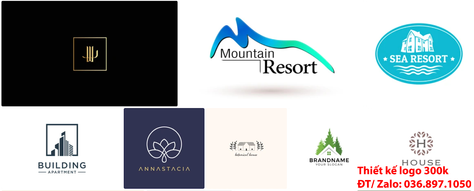 Công ty có nhận làm Mẫu thiết kế Logo khách sạn resort nhà nghỉ đẹp nhất hiện nay giá rẻ từ 300k đến 500k