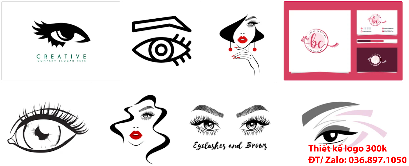 Công ty có nhận tạo các Mẫu logo thẩm mỹ lông mi mắt đơn giản tinh tế chuyên nghiệp giá rẻ 300k