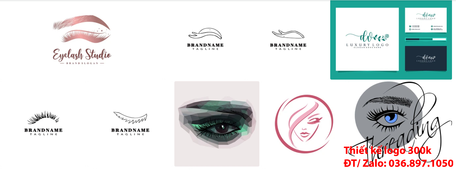 Công ty cung cấp dịch vụ mẫu logo thẩm mỹ lông mi mắt chuyên nghiệp giá rẻ 300k -500k tại Hà Nội