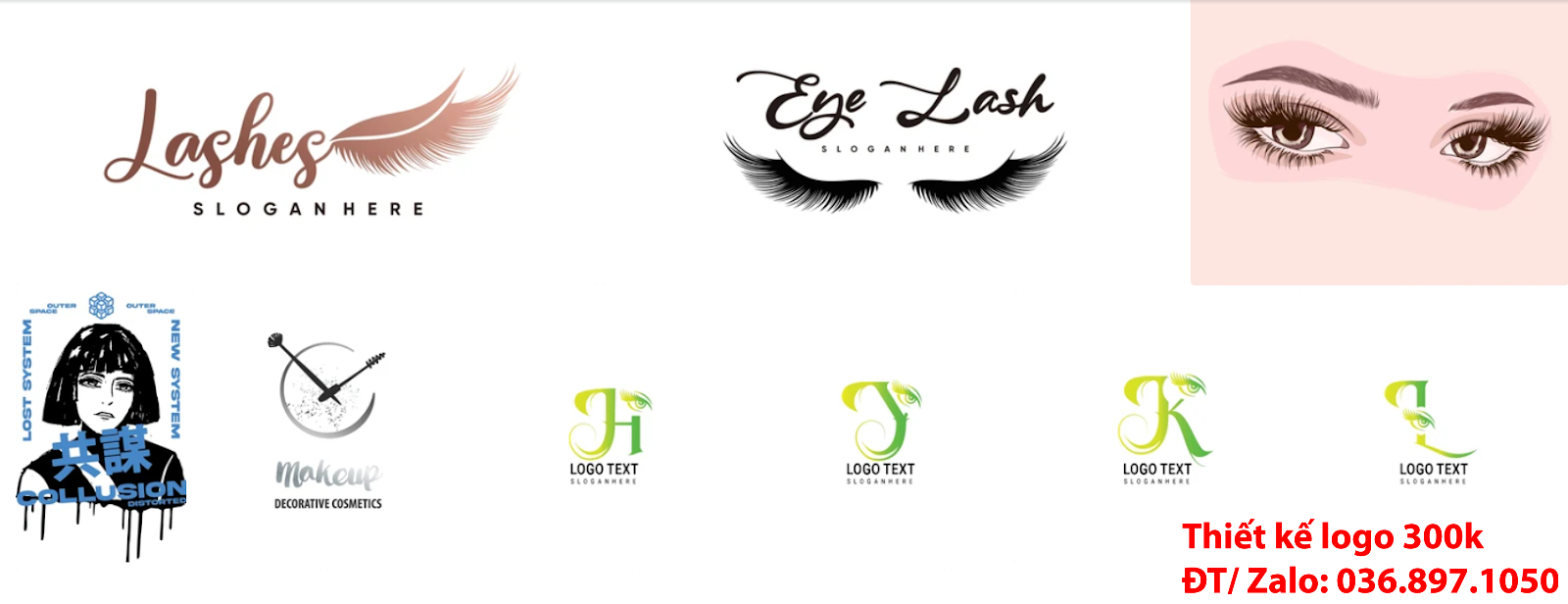 Công ty cung cấp dịch vụ Tạo logo thẩm mỹ lông mi mắt sang trọng khác biệt đẹp chuyên nghiệp giá rẻ