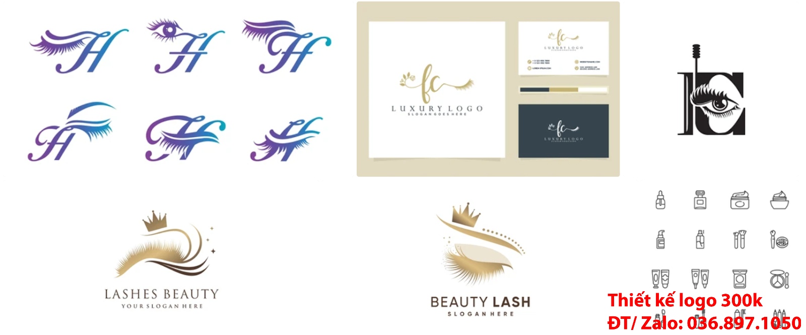 Công ty cung cấp dịch vụ tạo Mẫu logo thẩm mỹ lông mi mắt đơn giản tinh tế giá rẻ uy tín chất lượng 500k