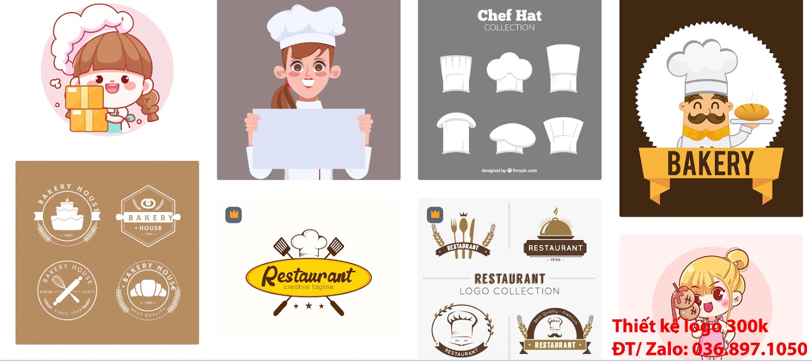 Công ty cung cấp dịch vụ Thiết kế logo đầu bếp chef cook chuyên nghiệp giá rẻ uy tín từ 300k - 500k