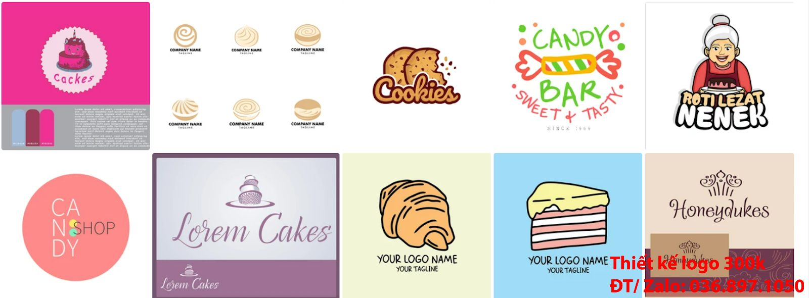 Công ty cung cấp mẫu logo bánh kem đơn giản tinh tế đẹp tại Hà Nội