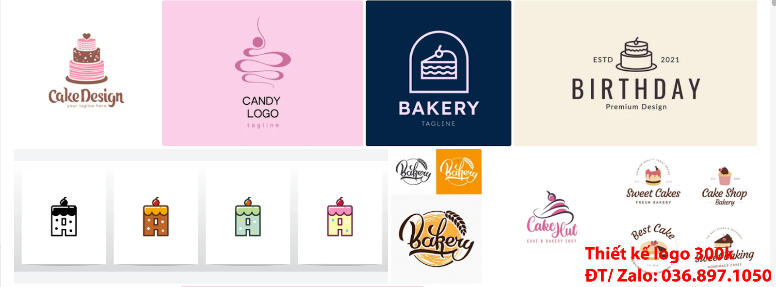 Công ty cung cấp mẫu logo đẹp bánh kem sáng tạo đơn giản uy tín