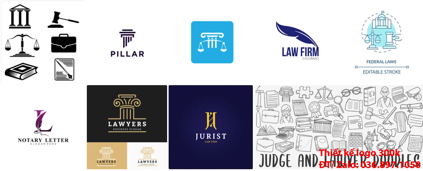 Công ty hỗ trợ dịch vụ Tạo logo công ty luật sư sang trọng khác biệt đẹp uy tín chất lượng cao