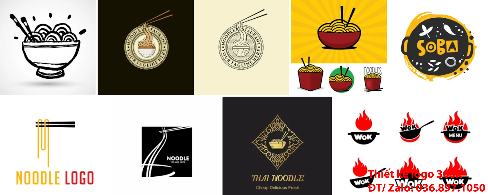 Công ty làm tạo lô gô chuyên nghiệp Mẫu Hình ảnh Logo quán phở gà bò quán mì PNG và Vector Sài Gòn uy tín