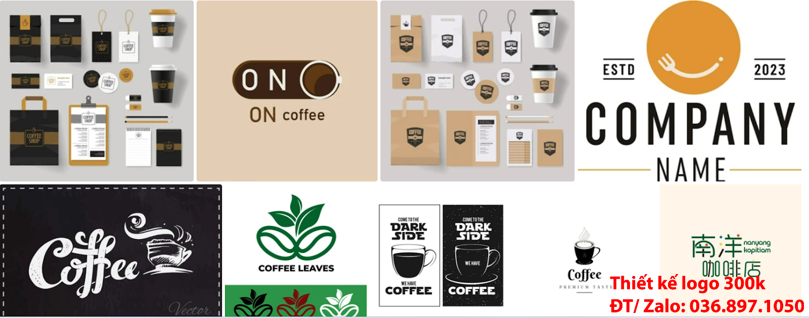 Công ty nhận tạo logo cà phê cafe coffee sang trọng khác biệt online tại Hà Nội