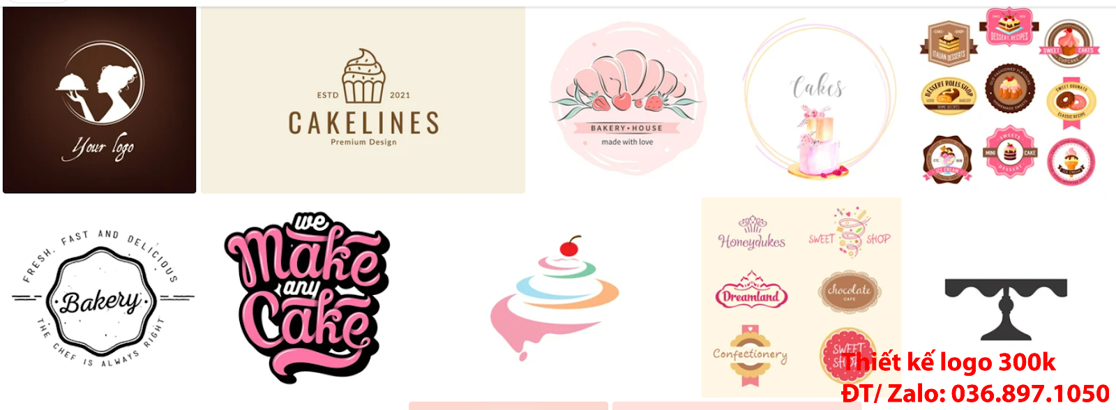 Công ty tạo mẫu thiết kế logo bánh kem đẹp giá rẻ uy tín tại Hà Nội