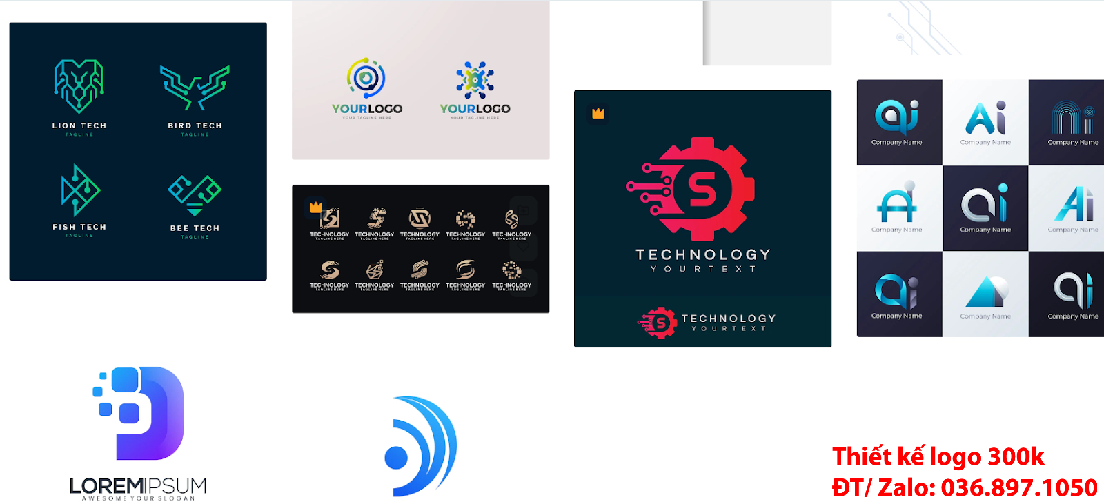 Dịch vụ cung cấp các Thiết Kế Logo công ty công nghệ đẹp giá rẻ chuyên nghiệp 500k