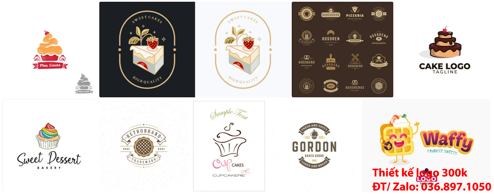 Dịch vụ cung cấp mẫu thiết kế logo bánh kem đẹp nhất hiện nay đơn giản