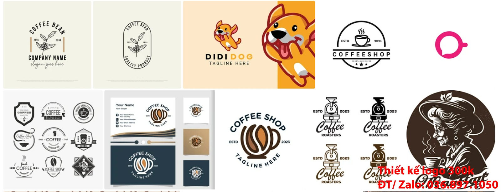 Dịch vụ cung cấp mẫu thiết kế logo cà phê cafe coffee chuyên nghiệp online tại TpHCM