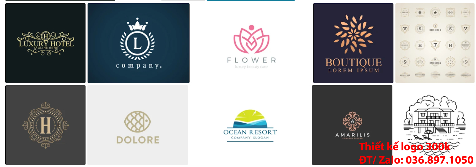 Dịch vụ nhận thiết kế Mẫu logo đẹp khách sạn resort nhà nghỉ sáng tạo giá rẻ chuyên nghiệp 500k