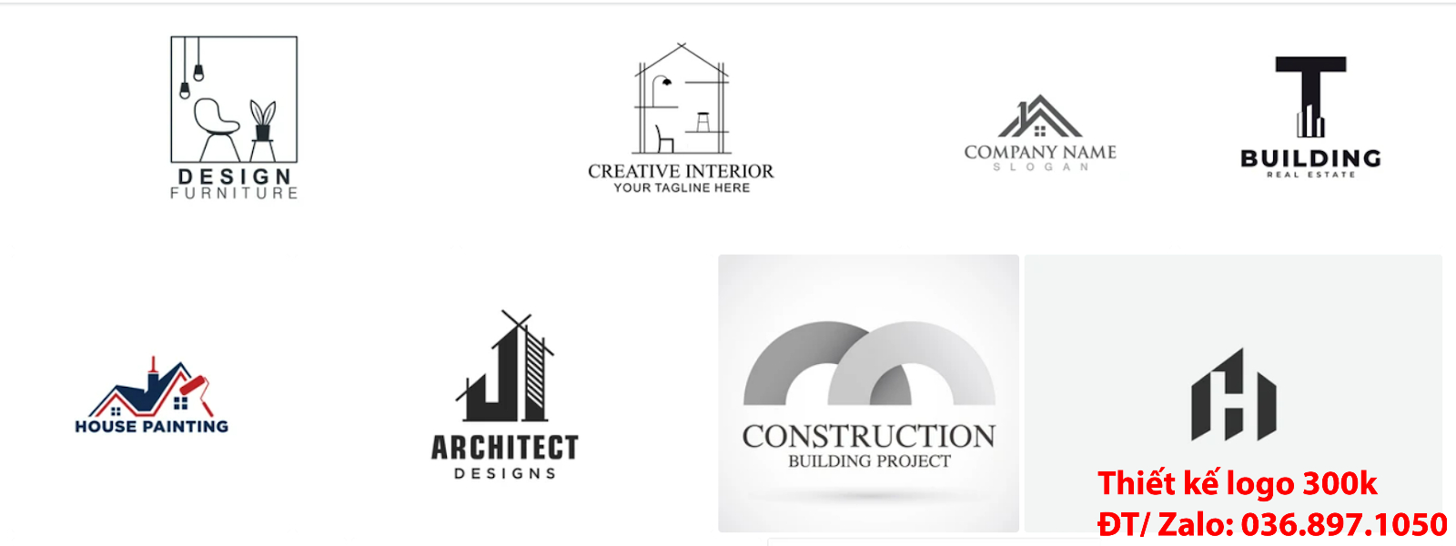 Dịch vụ tạo mẫu logo công ty kiến trúc đẹp miễn phí online tại Sài Gòn