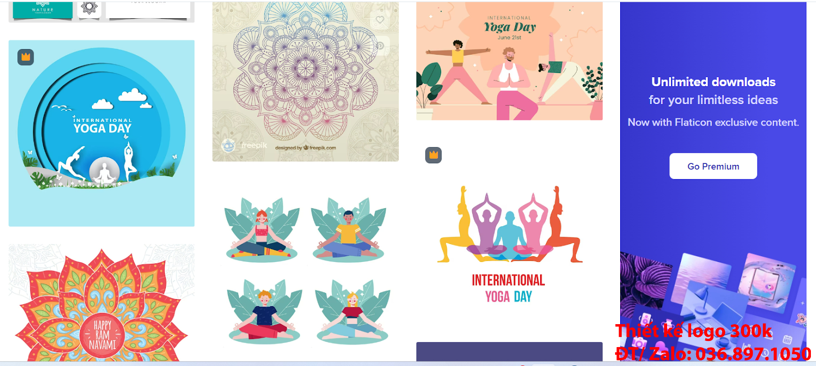 Dịch vụ tạo mẫu logo yoga aerobic đơn giản tinh tế giá rẻ 300k 500k