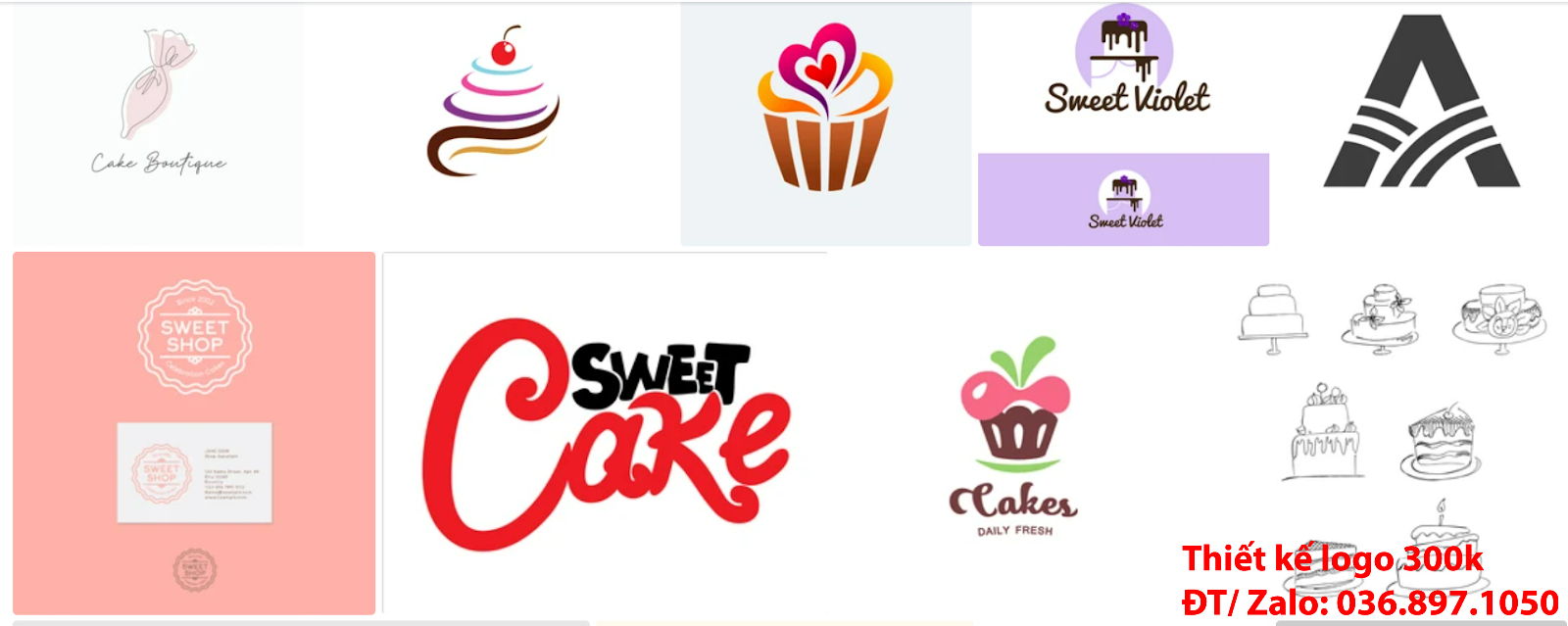 Dịch vụ thiết kế logo bánh kem chuyên nghiệp giá rẻ 300k