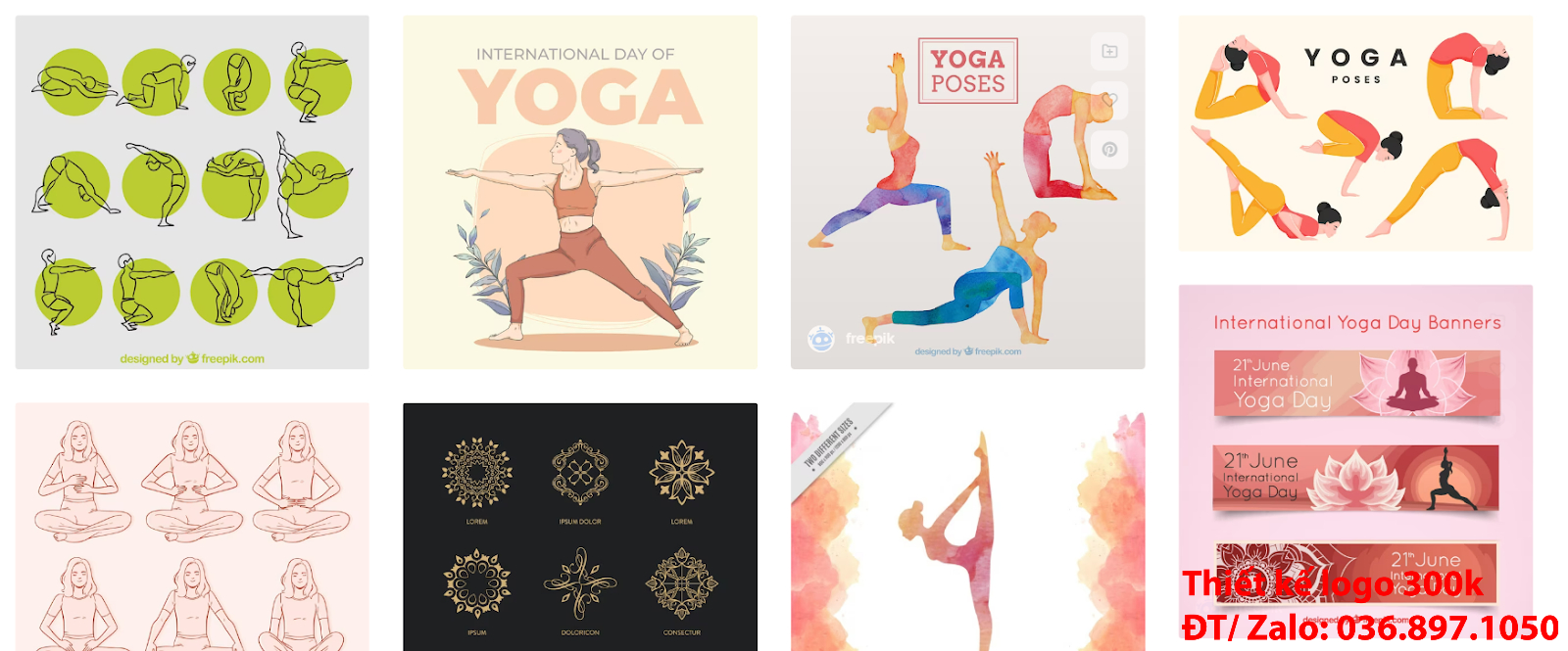 Dịch vụ thiết kế logo yoga aerobic chuyên nghiệp chất lượng uy tín