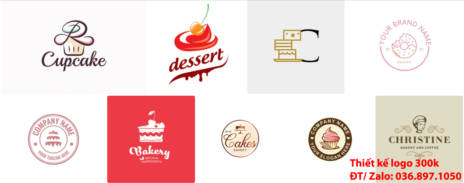 Dịch vụ thiết kế mẫu hình ảnh logo bánh kem PNG và Vector chất lượng tại Sài Gòn