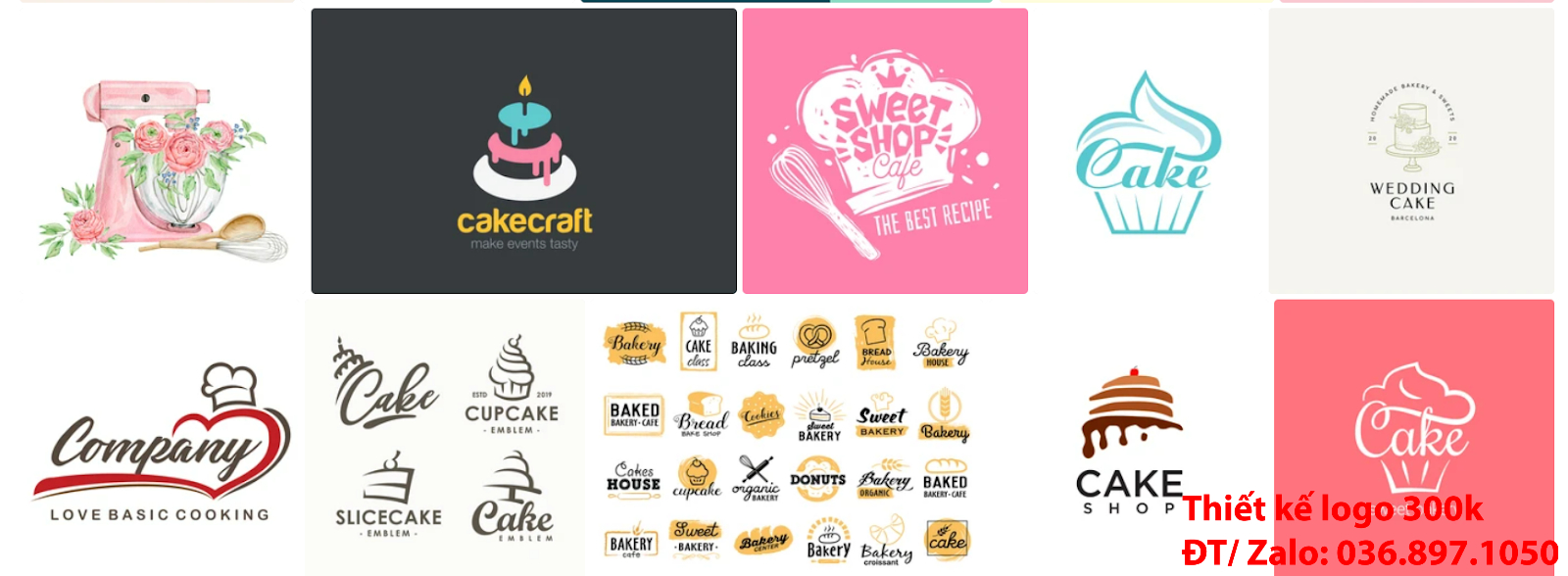 Dịch vụ thiết kế mẫu logo bánh kem đẹp online giá rẻ