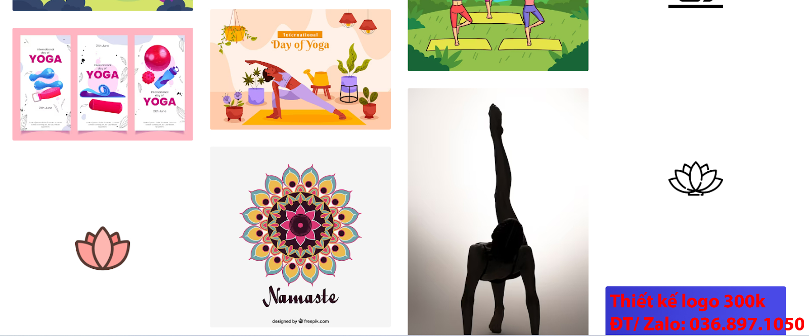 Dịch vụ thiết kế mẫu logo yoga aerobic đẹp miễn phí uy tín