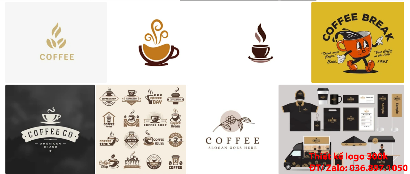 Đơn vị chuyên thiết kế mẫu logo cà phê cafe coffee online chất lượng