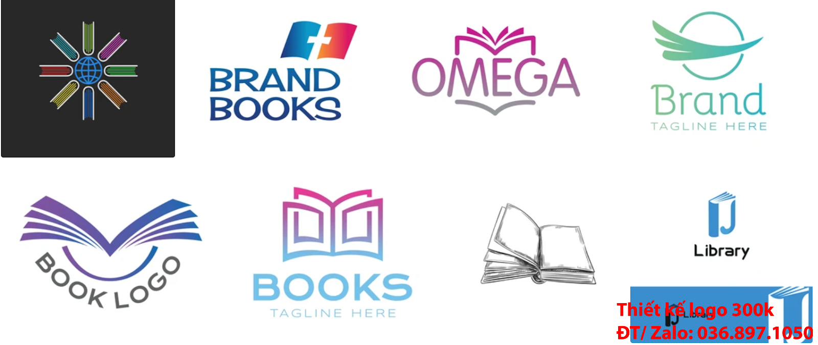 Đơn vị có nhận mẫu logo đẹp nhà sách chuyên nghiệp