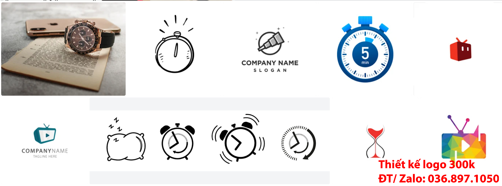 Đơn vị cung cấp dịch vụ làm Mẫu logo bán đồng hồ đơn giản tinh tế đẹp giá rẻ 300k - 500k uy tín chất lượng