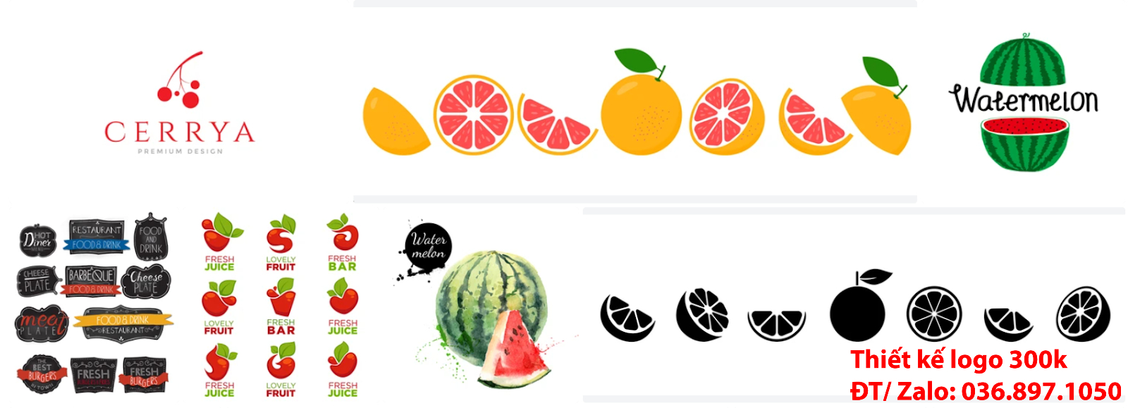 Đơn vị nhận tạo lô gô online uy tín với các mẫu Thiết kế logo trái cây chuyên nghiệp đẹp chất lượn