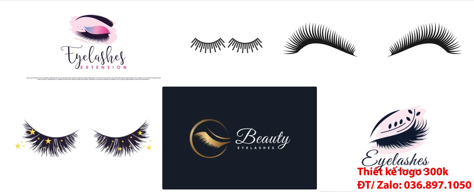 Đơn vị nhận tạo lô gô online về các Thiết Kế Logo thẩm mỹ lông mi mắt đẹp giá rẻ chuyên nghiệp