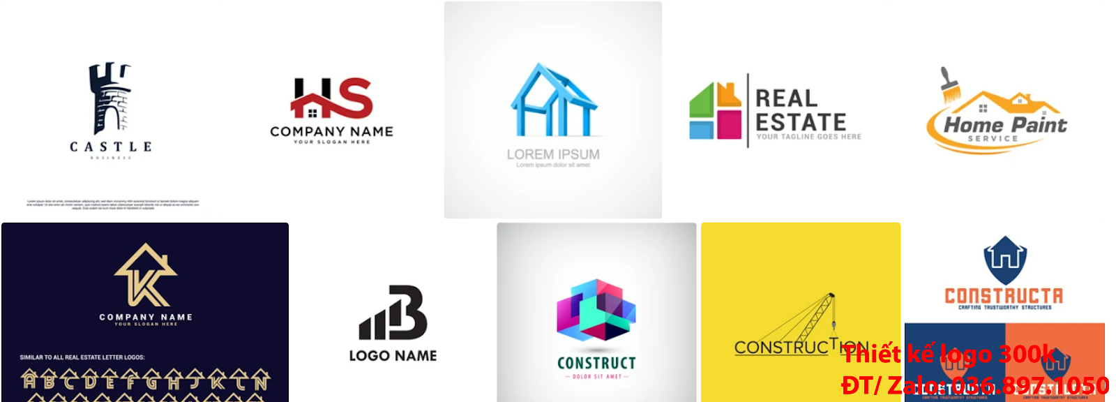Đơn vị nhận tạo mẫu logo công ty kiến trúc đơn giản tinh tế giá rẻ