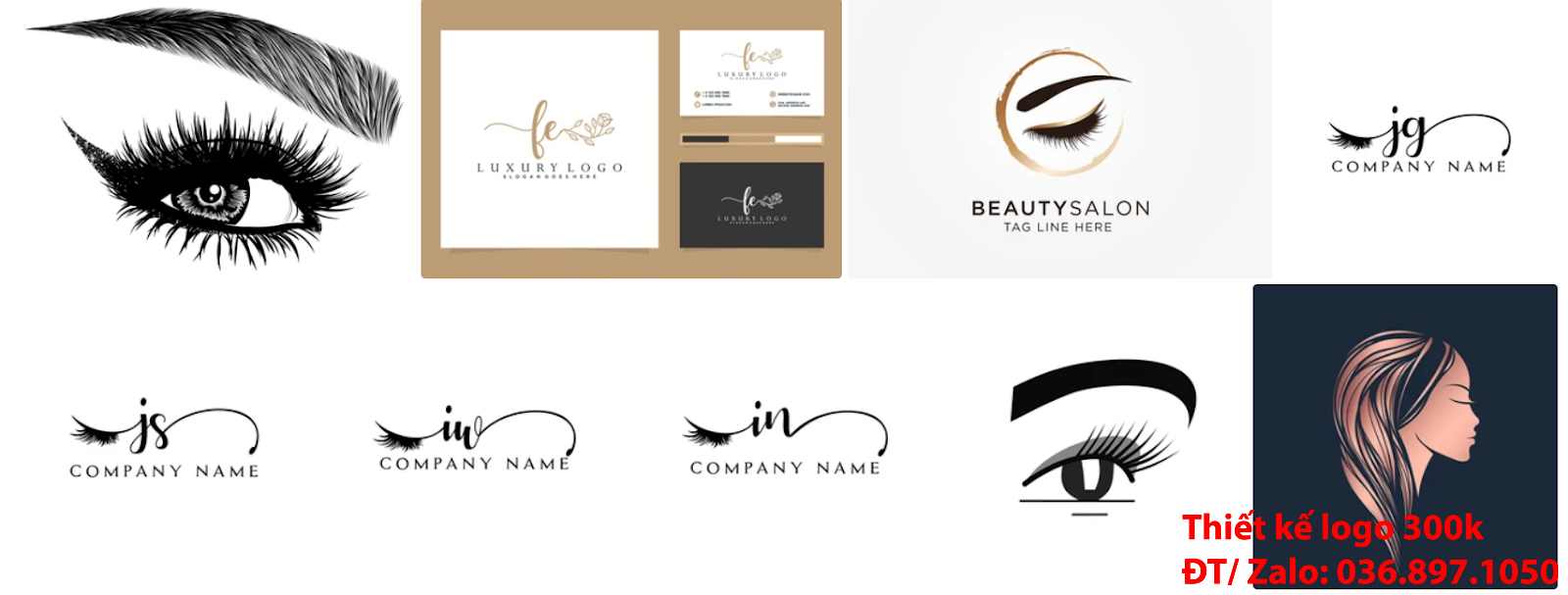 Đơn vị tại Hà nội có nhận Tạo logo thẩm mỹ lông mi mắt sang trọng khác biệt giá rẻ 300k đẹp chuyên nghiệp