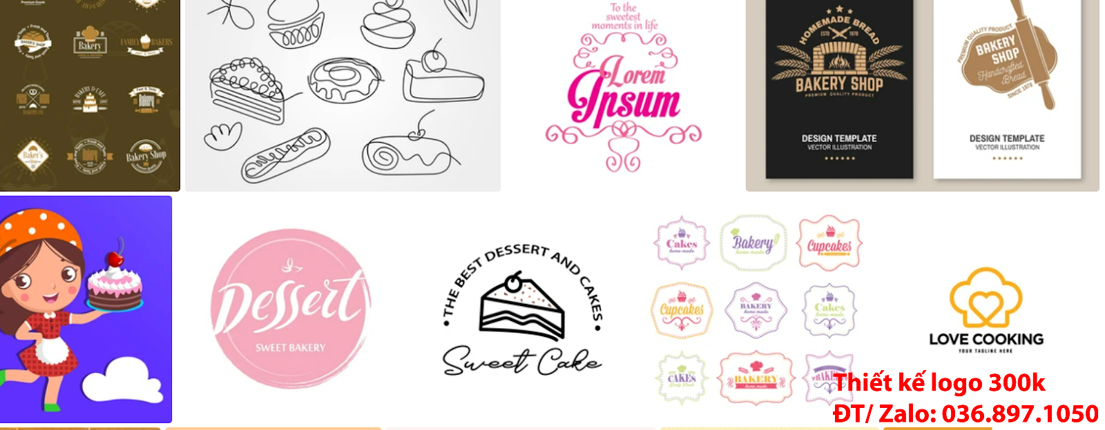 Đơn vị tạo mẫu logo bánh kem đẹp miễn phí tại Hà Nội