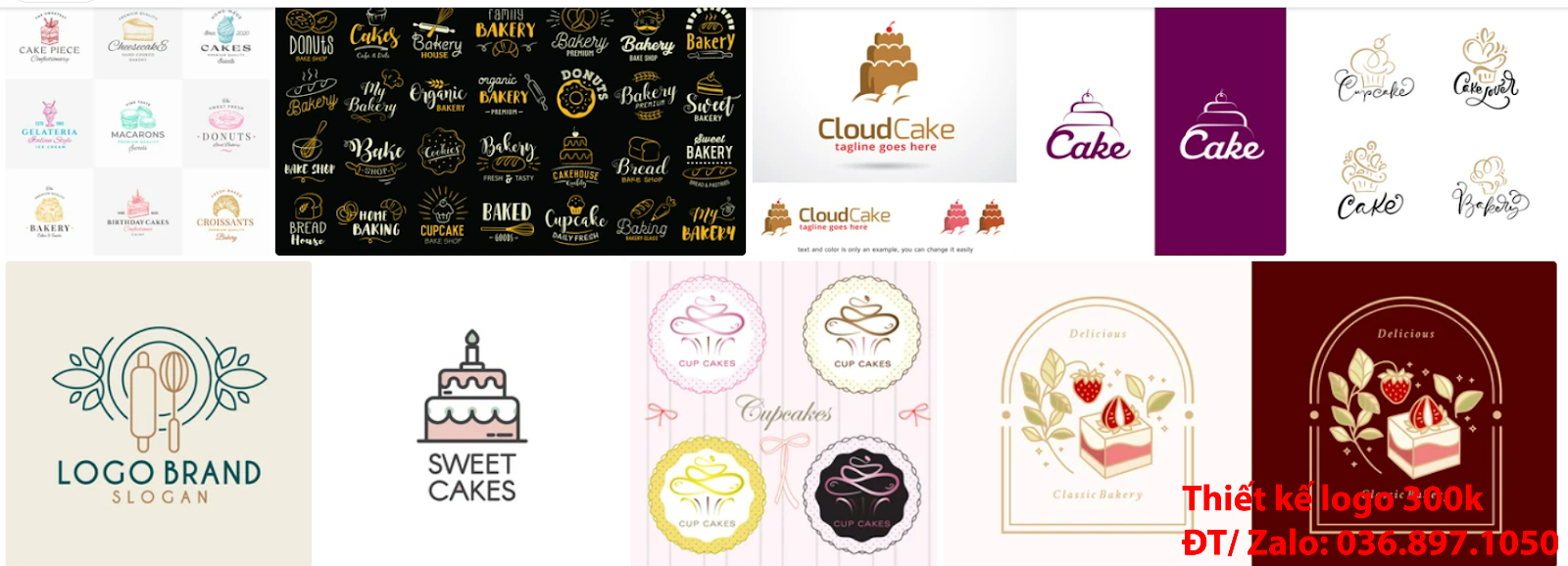 Đơn vị thiết kế mẫu logo đẹp bánh kem sáng tạo online tại Hà Nội