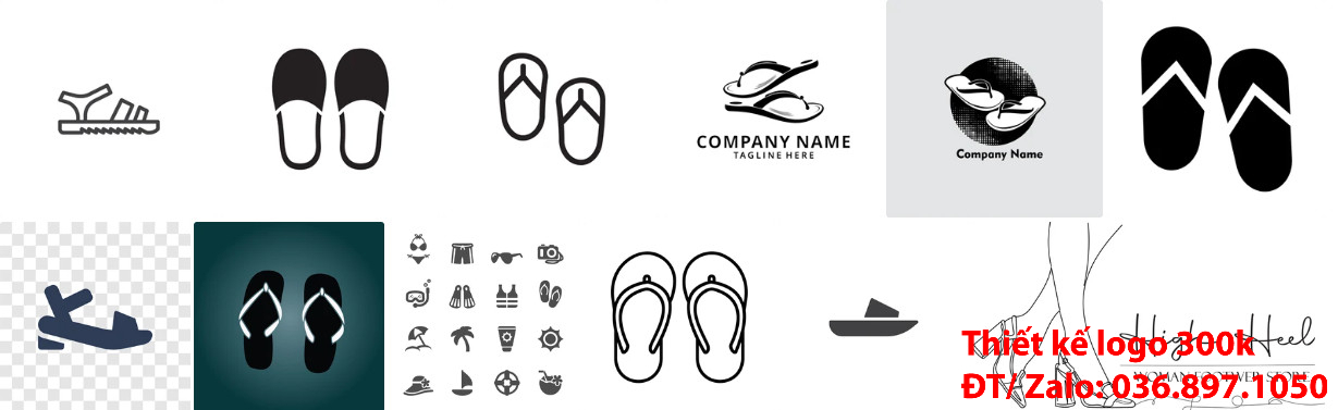 Mẫu Hình ảnh Logo bán dép PNG và Vector hình đôi giày thể thao có cánh