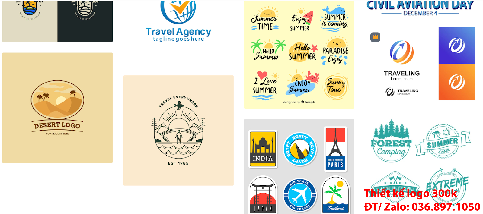 Mẫu Hình ảnh Logo công ty du lịch tour PNG và Vector giá rẻ đẹp tại TpHCM chất lượng từ 300k đến 500k