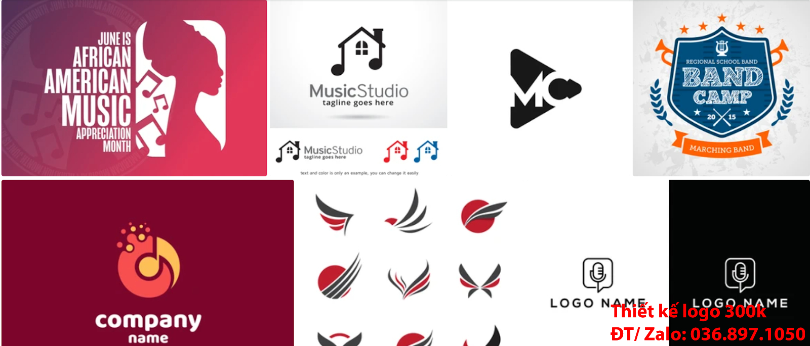 mẫu logo âm nhạc chuyên nghiệp giá rẻ 300k chất lượng cao