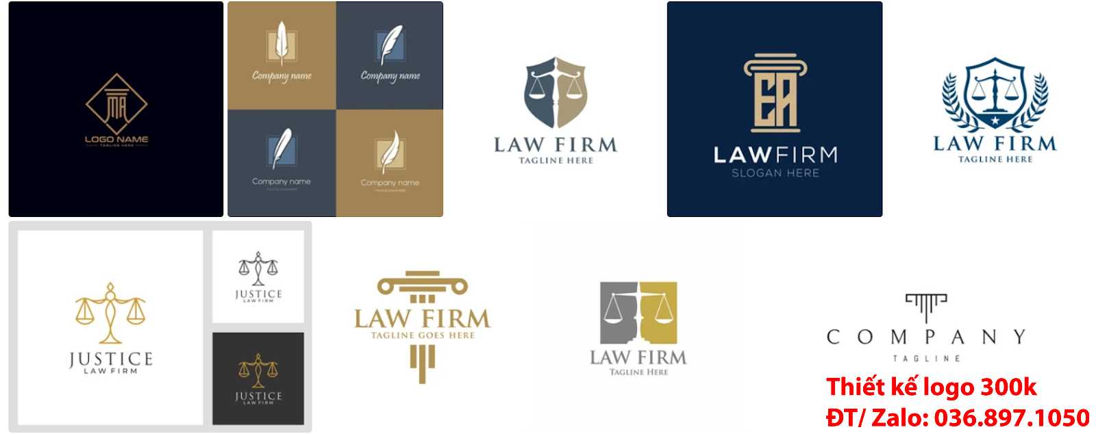Mẫu logo công ty luật sư đẹp chất lượng từ 300k - 500k