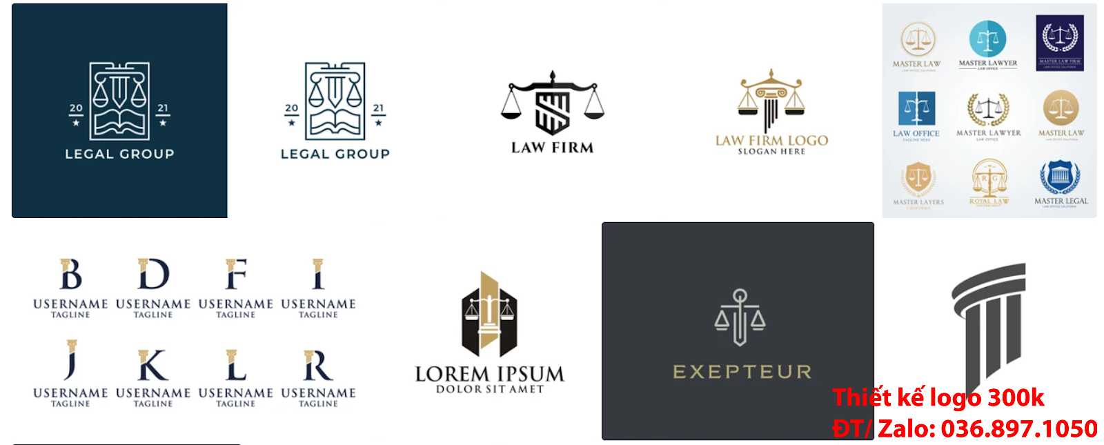 Mẫu logo công ty luật sư đẹp online chuyên nghiệp chất lượng 500k