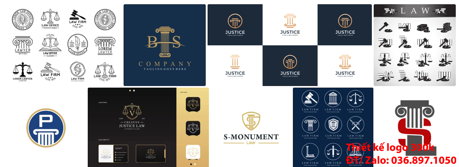 Mẫu logo công ty luật sư đơn giản tinh tế giá rẻ 300k đẹp chất lượng