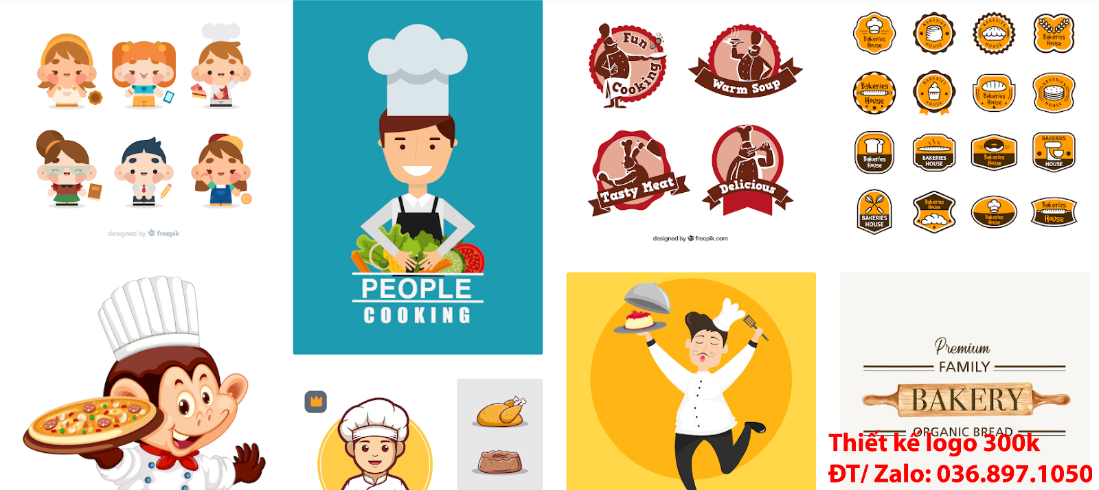 Mẫu logo đầu bếp chef cook đẹp miễn phí online chuyên nghiệp và uy tín tại công ty thiết kế lô gô giá rẻ Hà Nội