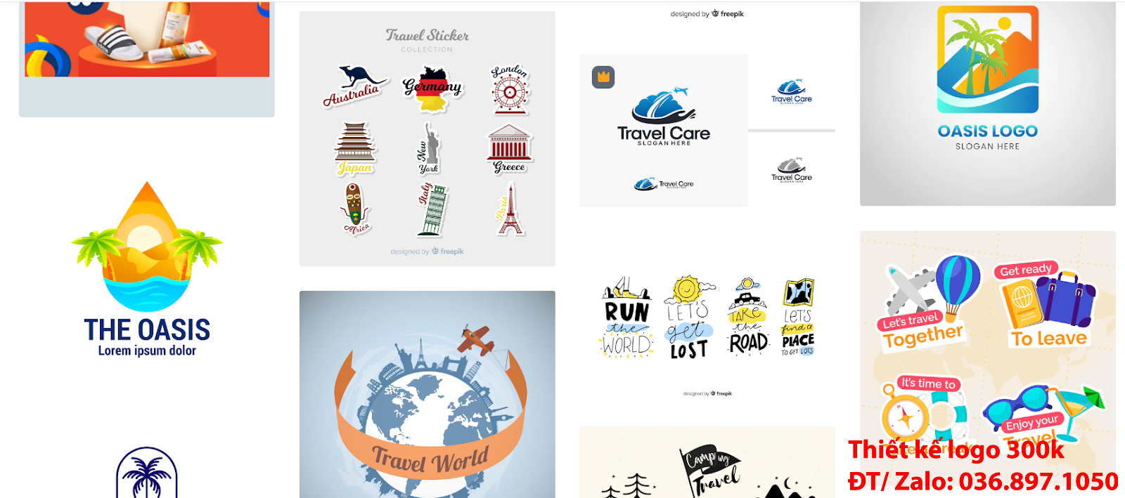 Mẫu logo đẹp công ty du lịch tour sáng tạo chuyên nghiệp online giá rẻ 300k