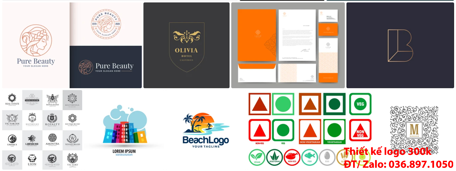 Mẫu logo đẹp khách sạn resort nhà nghỉ sáng tạo chuyên nghiệp online giá rẻ 300k