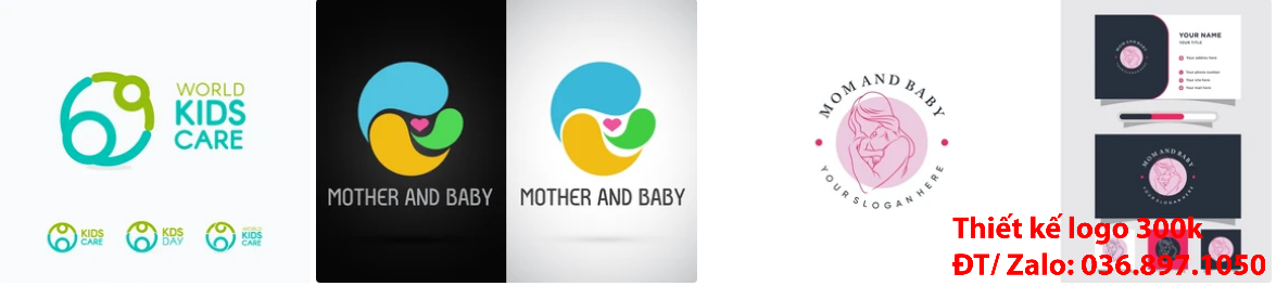 Mẫu logo mẹ và bé đẹp chuyên nghiệp