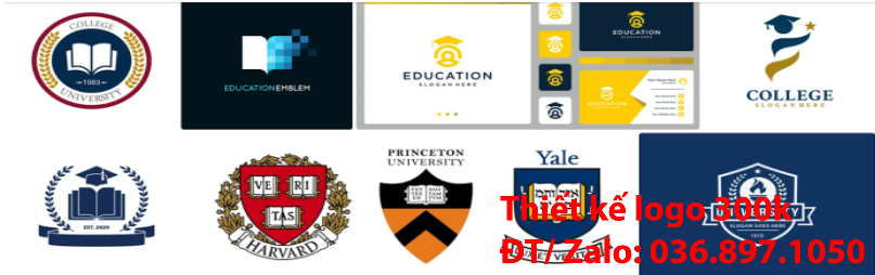 Mẫu logo trường đại học đào tạo giáo dục 500k