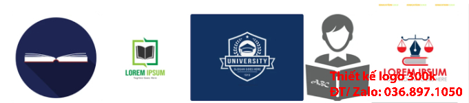 Mẫu logo trường đại học đào tạo giáo dục đơn giản tinh tế đẹp