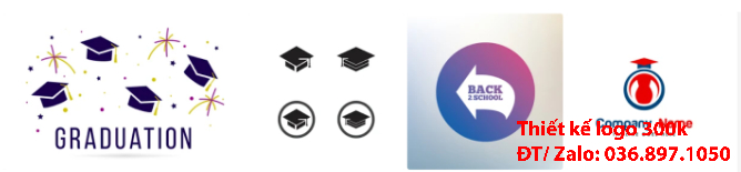 Mẫu logo trường đại học đào tạo giáo dục đơn giản tinh tế giá rẻ