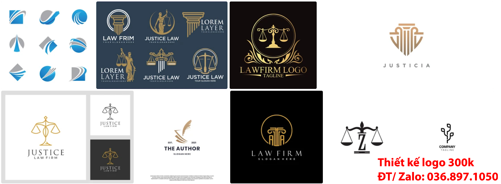 Mẫu Thiết Kế Logo công ty luật sư đẹp giá rẻ 300k tại khu vực TpHCM chất lượng