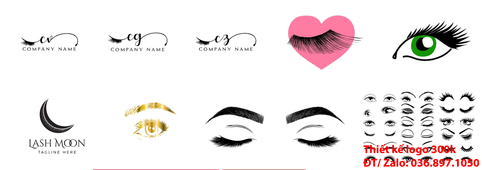 Nhận tạo Mẫu logo thẩm mỹ lông mi mắt đẹp miễn phí online cho các công ty tại khu vực TpHCM chuyên nghiệp uy tín nhất