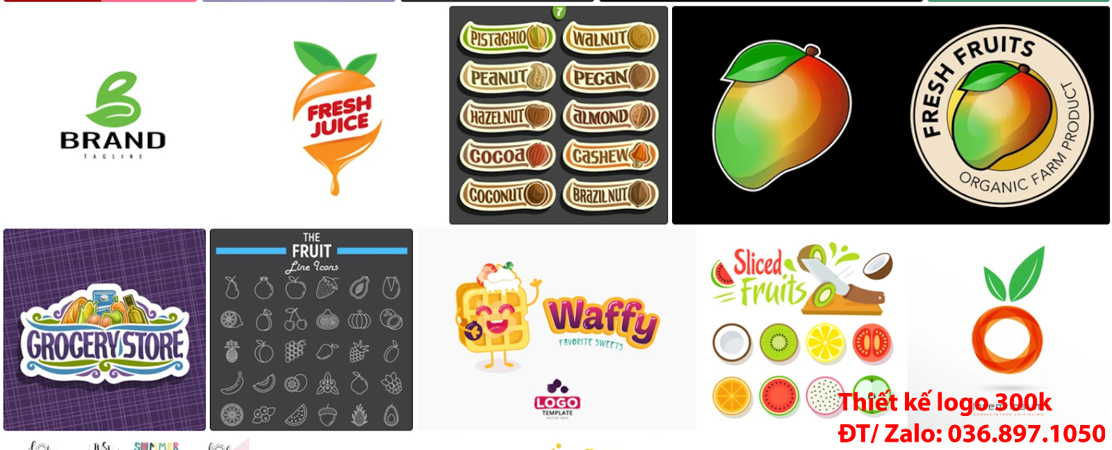Ở đâu tạo các mẫu lô gô online uy tín giá rẻ 300k có Mẫu logo trái cây đẹp miễn phí chất lượng