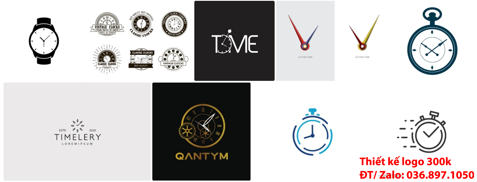 Tại Hà Nội cũng có công ty nhận thiết kế các Mẫu logo bán đồng hồ đẹp online uy tín chất lượng giá 300k